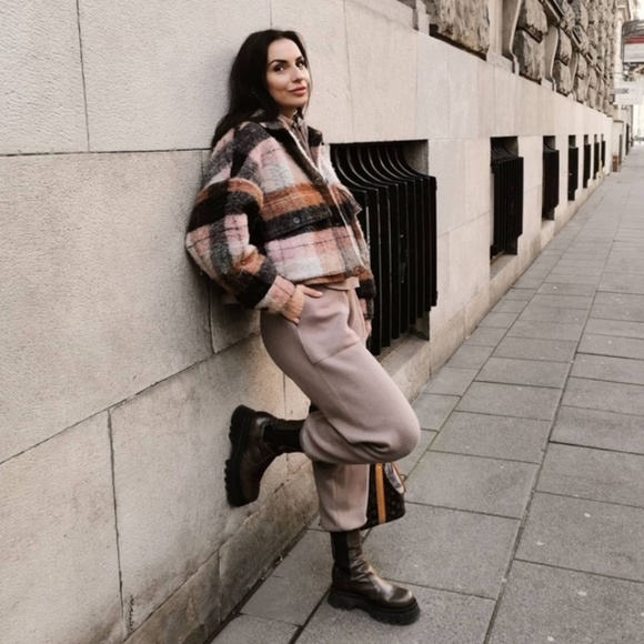 ZARA CROPPED PLAID OVERSHIRT NWT - Picture 8 of 16